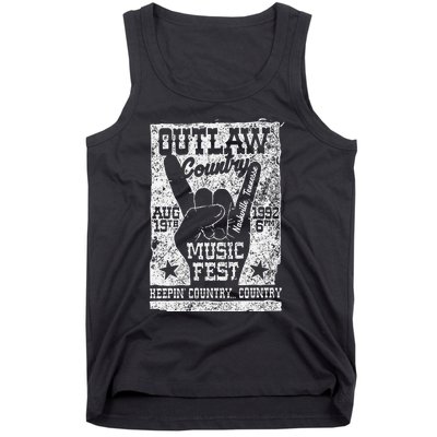 Outlaw Country Music Fest Nashville Vintage Graphic Tank Top