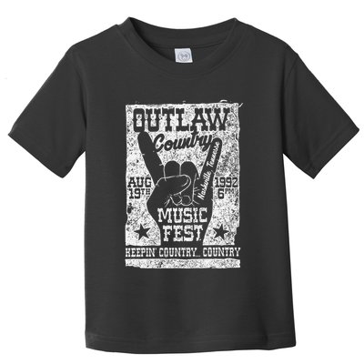 Outlaw Country Music Fest Nashville Vintage Graphic Toddler T-Shirt