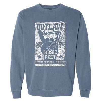 Outlaw Country Music Fest Nashville Vintage Graphic Garment-Dyed Sweatshirt