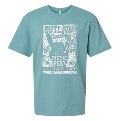 Outlaw Country Music Fest Nashville Vintage Graphic Sueded Cloud Jersey T-Shirt