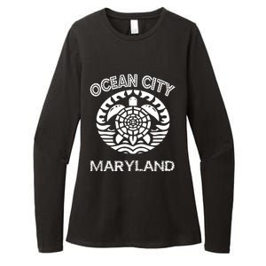 Ocean City Maryland Md Turtle Souvenir Sea Womens CVC Long Sleeve Shirt