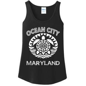 Ocean City Maryland Md Turtle Souvenir Sea Ladies Essential Tank