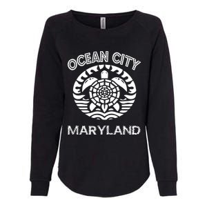 Ocean City Maryland Md Turtle Souvenir Sea Womens California Wash Sweatshirt