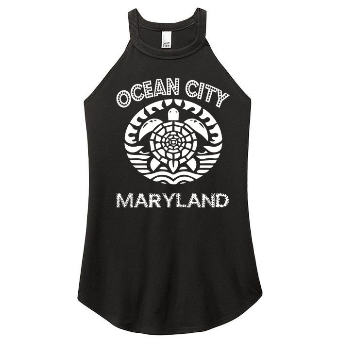 Ocean City Maryland Md Turtle Souvenir Sea Women's Perfect Tri Rocker Tank