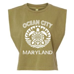 Ocean City Maryland Md Turtle Souvenir Sea Garment-Dyed Women's Muscle Tee