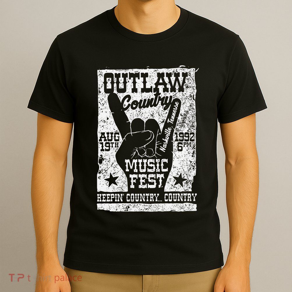 Outlaw Country Music Fest Nashville Vintage Graphic T-Shirt