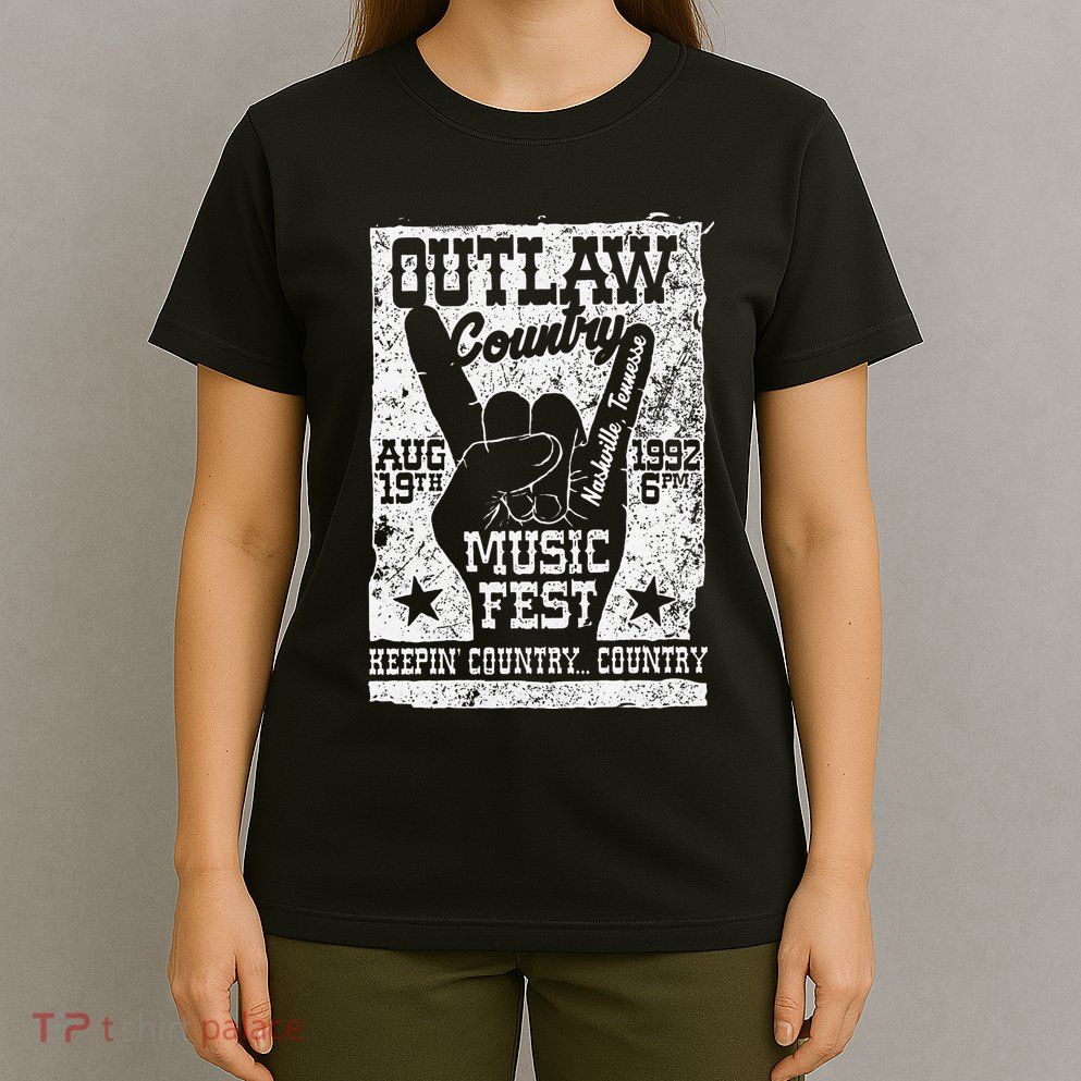 Outlaw Country Music Fest Nashville Vintage Graphic T-Shirt
