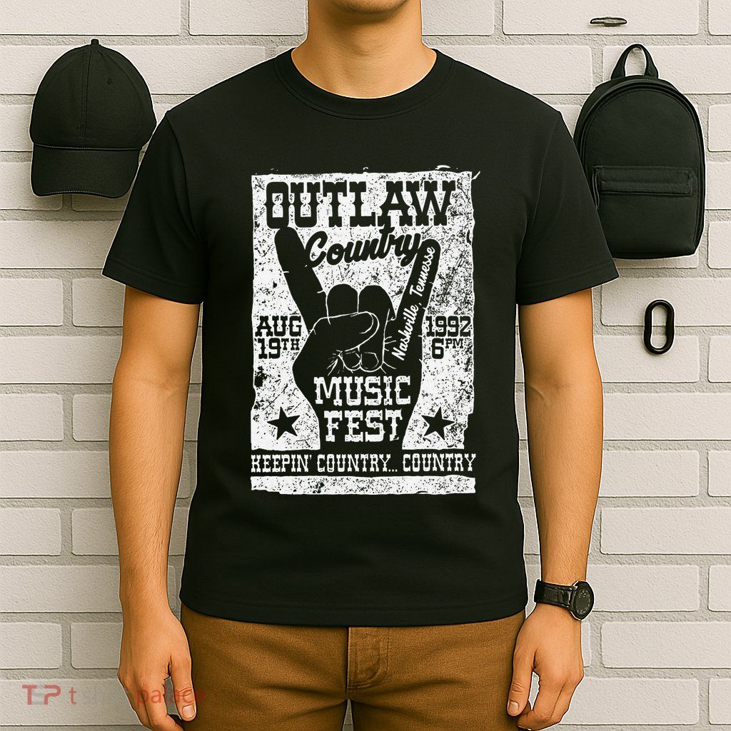 Outlaw Country Music Fest Nashville Vintage Graphic T-Shirt