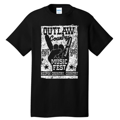 Outlaw Country Music Fest Nashville Vintage Graphic Tall T-Shirt