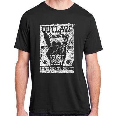 Outlaw Country Music Fest Nashville Vintage Graphic Adult ChromaSoft Performance T-Shirt