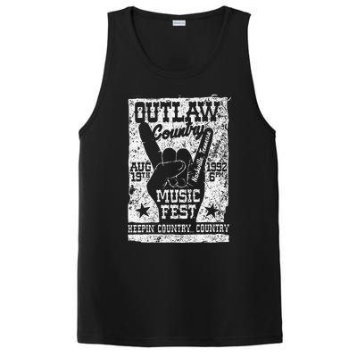 Outlaw Country Music Fest Nashville Vintage Graphic PosiCharge Competitor Tank