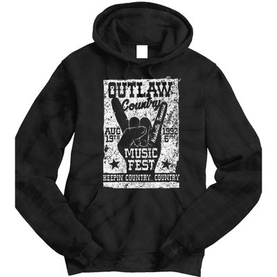 Outlaw Country Music Fest Nashville Vintage Graphic Tie Dye Hoodie