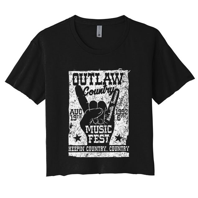 Outlaw Country Music Fest Nashville Vintage Graphic Crop Top