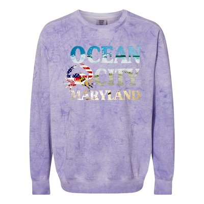 Ocean City Maryland Beach Vacation Colorblast Crewneck Sweatshirt