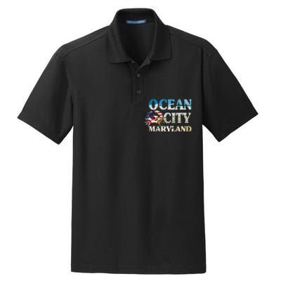 Ocean City Maryland Beach Vacation Dry Zone Grid Polo