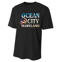 Ocean City Maryland Beach Vacation Performance Sprint T-Shirt