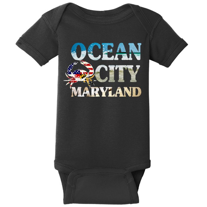 Ocean City Maryland Beach Vacation Baby Bodysuit