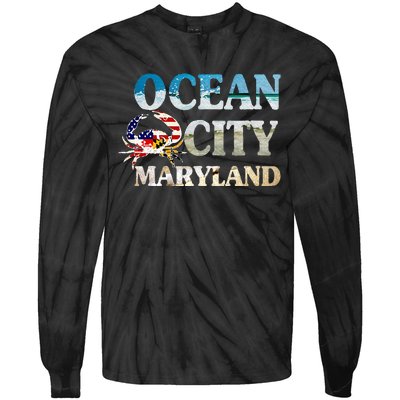 Ocean City Maryland Beach Vacation Tie-Dye Long Sleeve Shirt