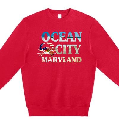 Ocean City Maryland Beach Vacation Premium Crewneck Sweatshirt