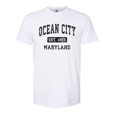 Ocean City Maryland Md Vintage Established Sports Design Softstyle CVC T-Shirt