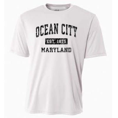 Ocean City Maryland Md Vintage Established Sports Design Cooling Performance Crew T-Shirt