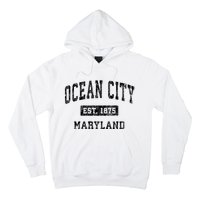 Ocean City Maryland Md Vintage Established Sports Design Hoodie