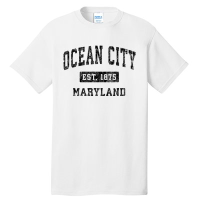 Ocean City Maryland Md Vintage Established Sports Design Tall T-Shirt