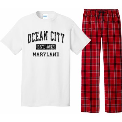 Ocean City Maryland Md Vintage Established Sports Design Pajama Set