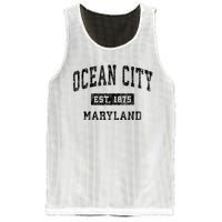 Ocean City Maryland Md Vintage Established Sports Design Mesh Reversible Basketball Jersey Tank