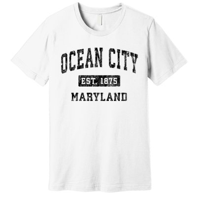 Ocean City Maryland Md Vintage Established Sports Design Premium T-Shirt