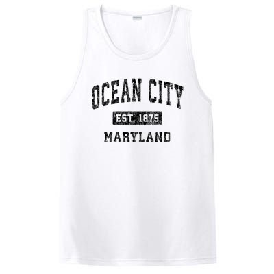 Ocean City Maryland Md Vintage Established Sports Design PosiCharge Competitor Tank