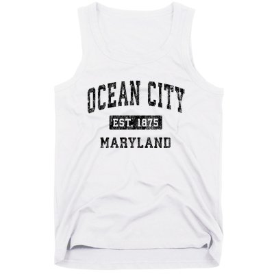 Ocean City Maryland Md Vintage Established Sports Design Tank Top