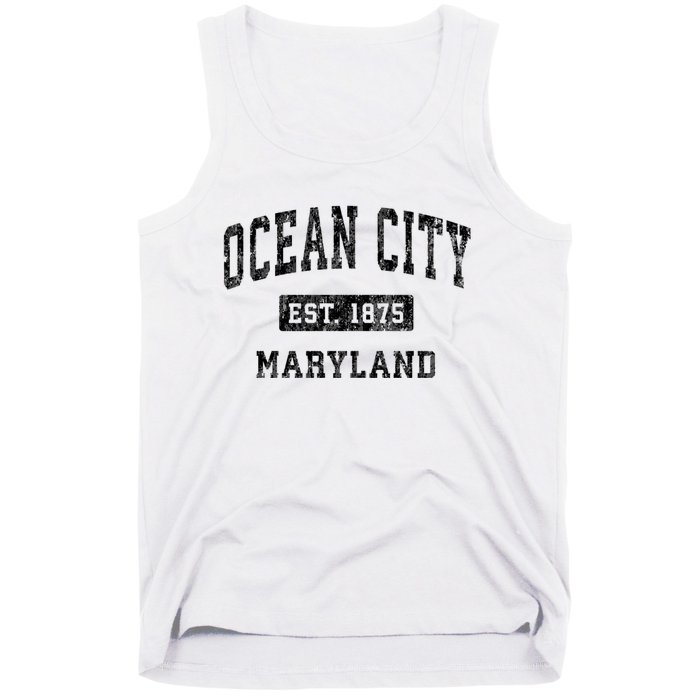 Ocean City Maryland Md Vintage Established Sports Design Tank Top