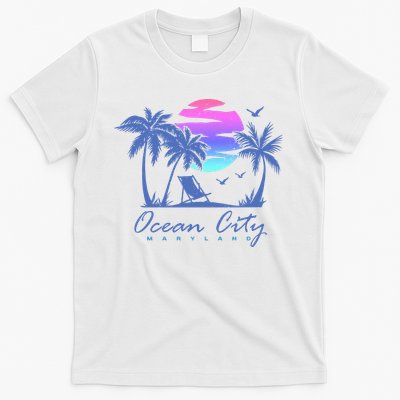 OCEAN CITY MARYLAND Beach Vacation Vintage Sunset Graphic T-Shirt