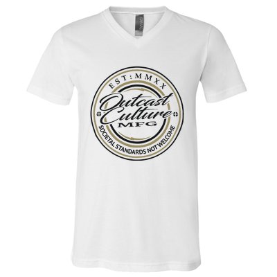 Outcast Culture Mfg Merch V-Neck T-Shirt