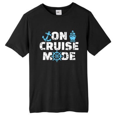 On Cruise Mode Funny Summer Cruise Vacation Family Tall Fusion ChromaSoft Performance T-Shirt