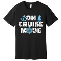 On Cruise Mode Funny Summer Cruise Vacation Family Premium T-Shirt