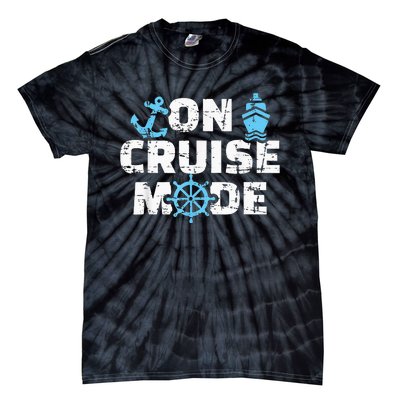 On Cruise Mode Funny Summer Cruise Vacation Family Tie-Dye T-Shirt