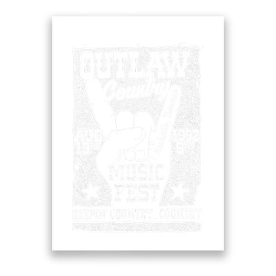 Outlaw Country Music Fest Nashville Vintage Graphic Poster