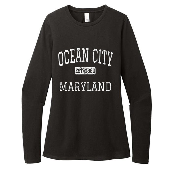 Ocean City Maryland Md Vintage Womens CVC Long Sleeve Shirt