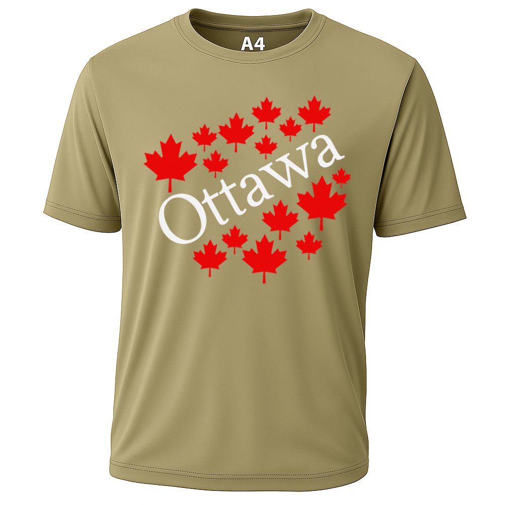 Ottawa Canada Maple Leaf Graphic Cooling Performance Crew T-Shirt