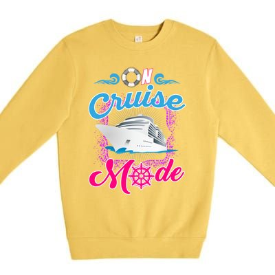 On Cruise Mode Great Gift Funny Cruising Lover's Great Gift Premium Crewneck Sweatshirt