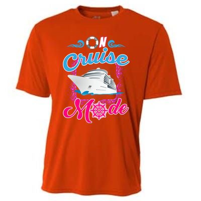 On Cruise Mode Great Gift Funny Cruising Lover's Great Gift Cooling Performance Crew T-Shirt