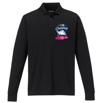 On Cruise Mode Great Gift Funny Cruising Lover's Great Gift Performance Long Sleeve Polo