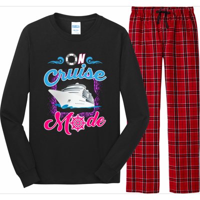 On Cruise Mode Great Gift Funny Cruising Lover's Great Gift Long Sleeve Pajama Set