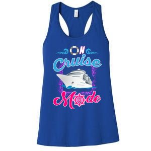 On Cruise Mode Great Gift Funny Cruising Lover's Great Gift Women's Racerback Tank