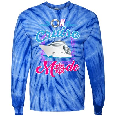 On Cruise Mode Great Gift Funny Cruising Lover's Great Gift Tie-Dye Long Sleeve Shirt