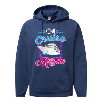 On Cruise Mode Great Gift Funny Cruising Lover's Great Gift Performance Fleece Hoodie