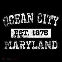 Ocean City Maryland Est. 1875 Distressed Tall T-Shirt