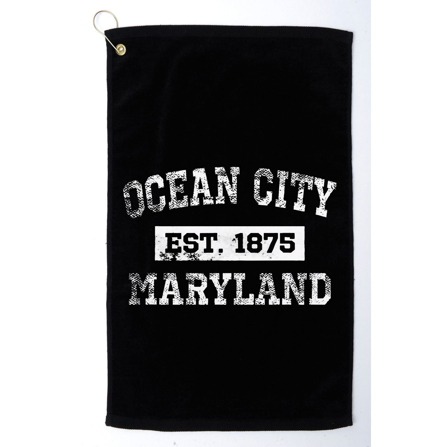 Ocean City Maryland Est. 1875 Distressed Golf Towel